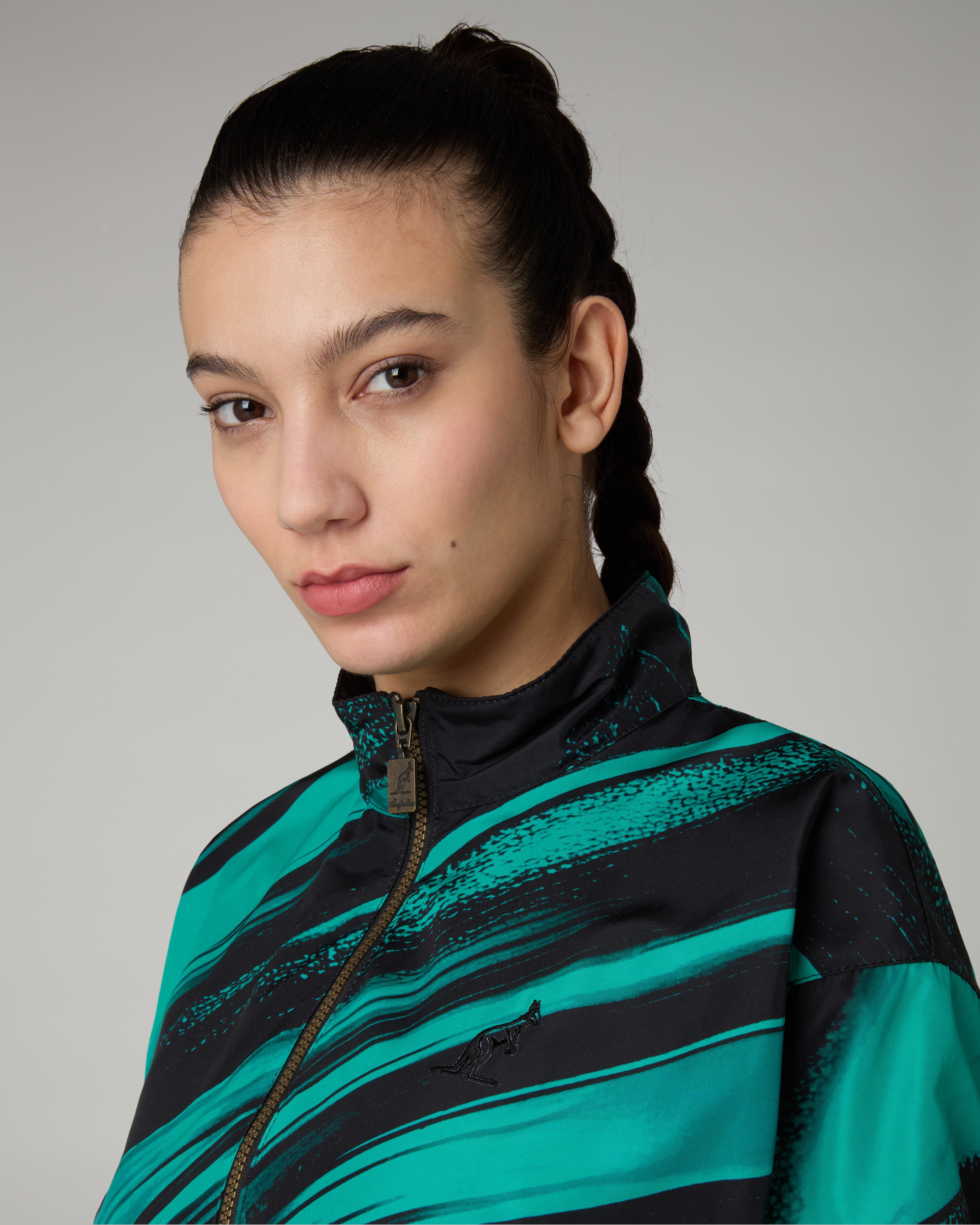 Brush Cropped Track Jacket