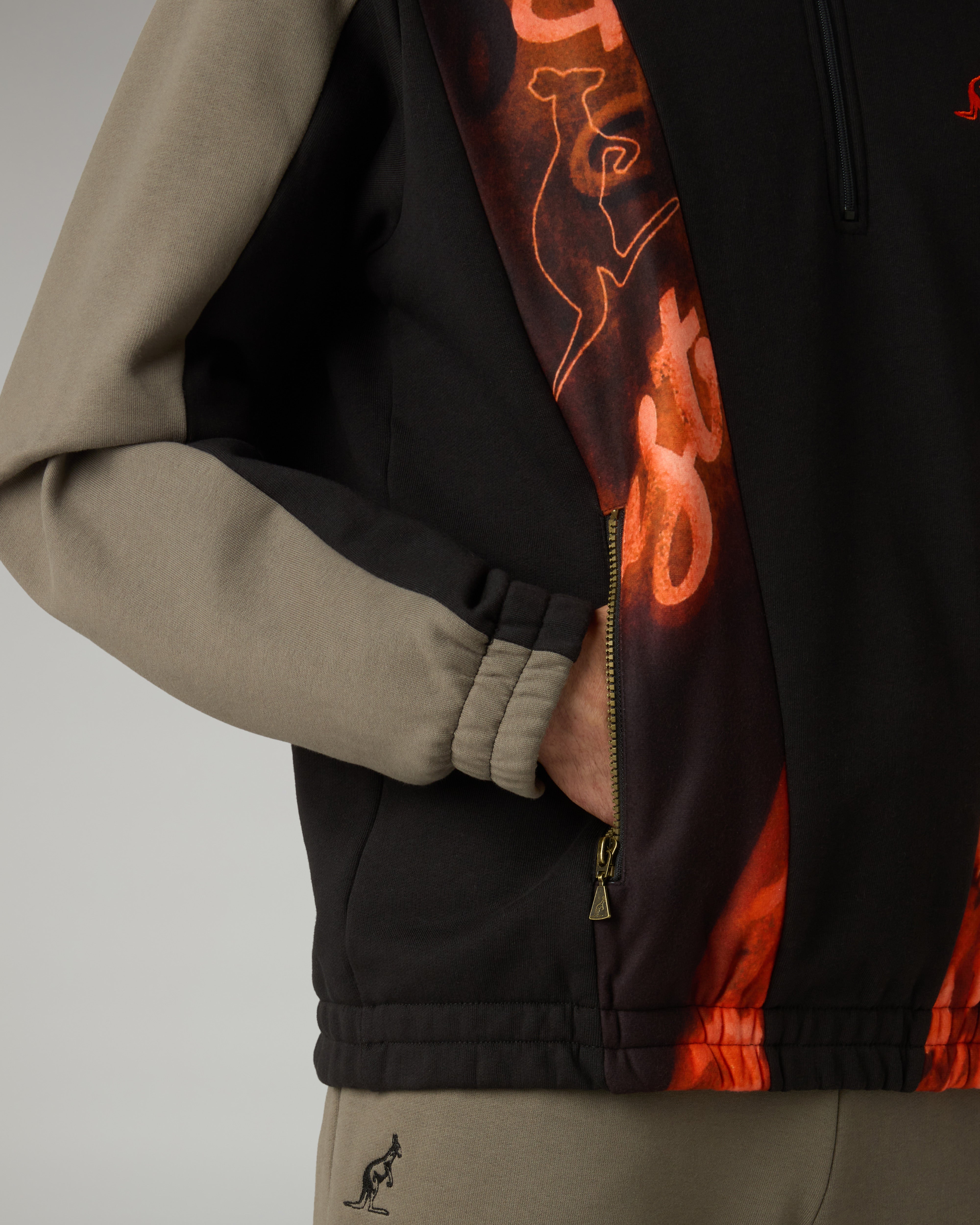 Rust Half-zip Crewneck