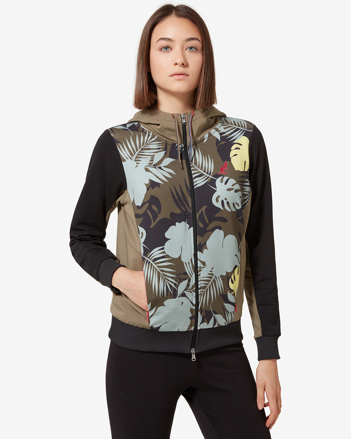 Flowers Insert Hoodie Jacket: Australian Sportswear