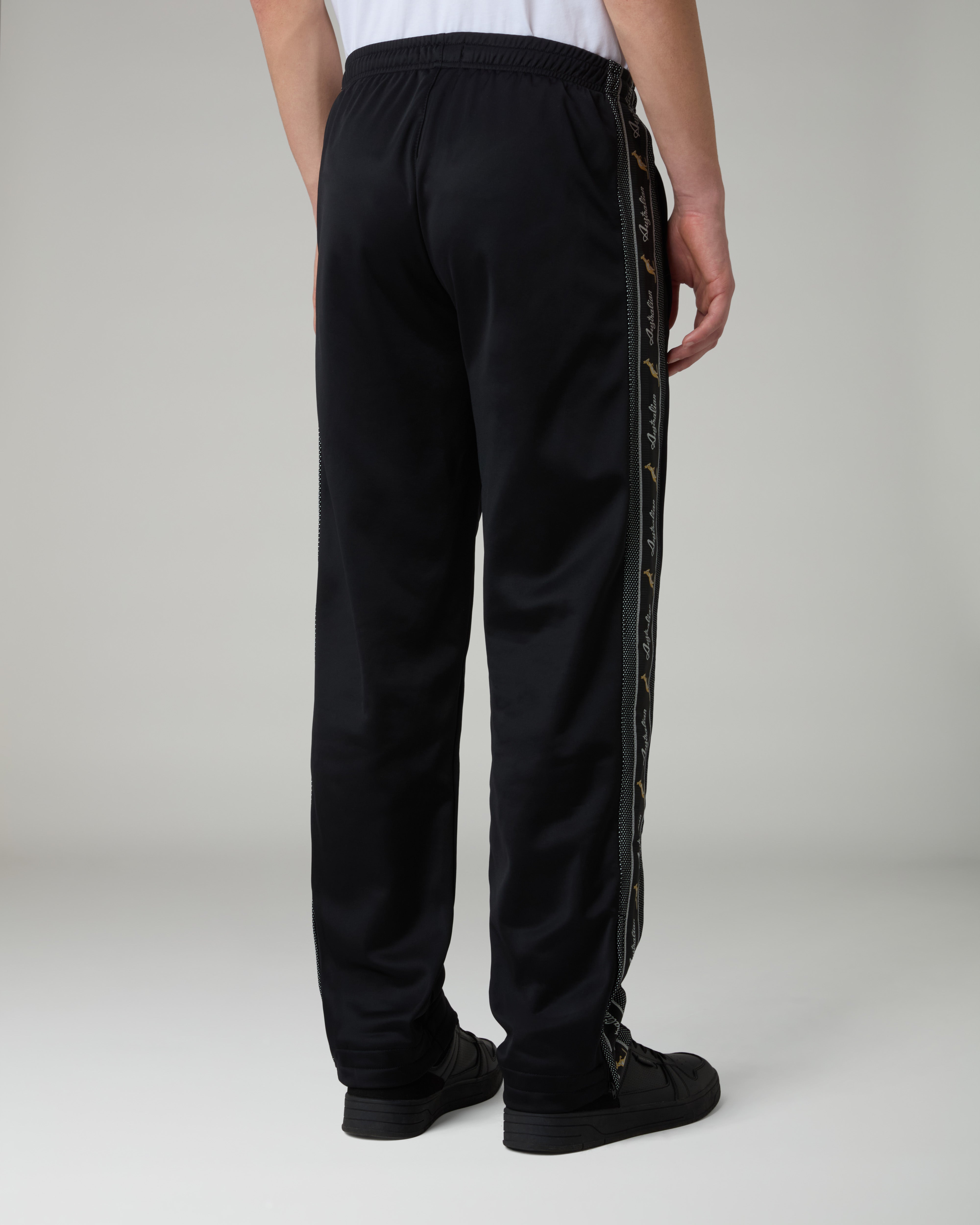 Black Tape Track Pants