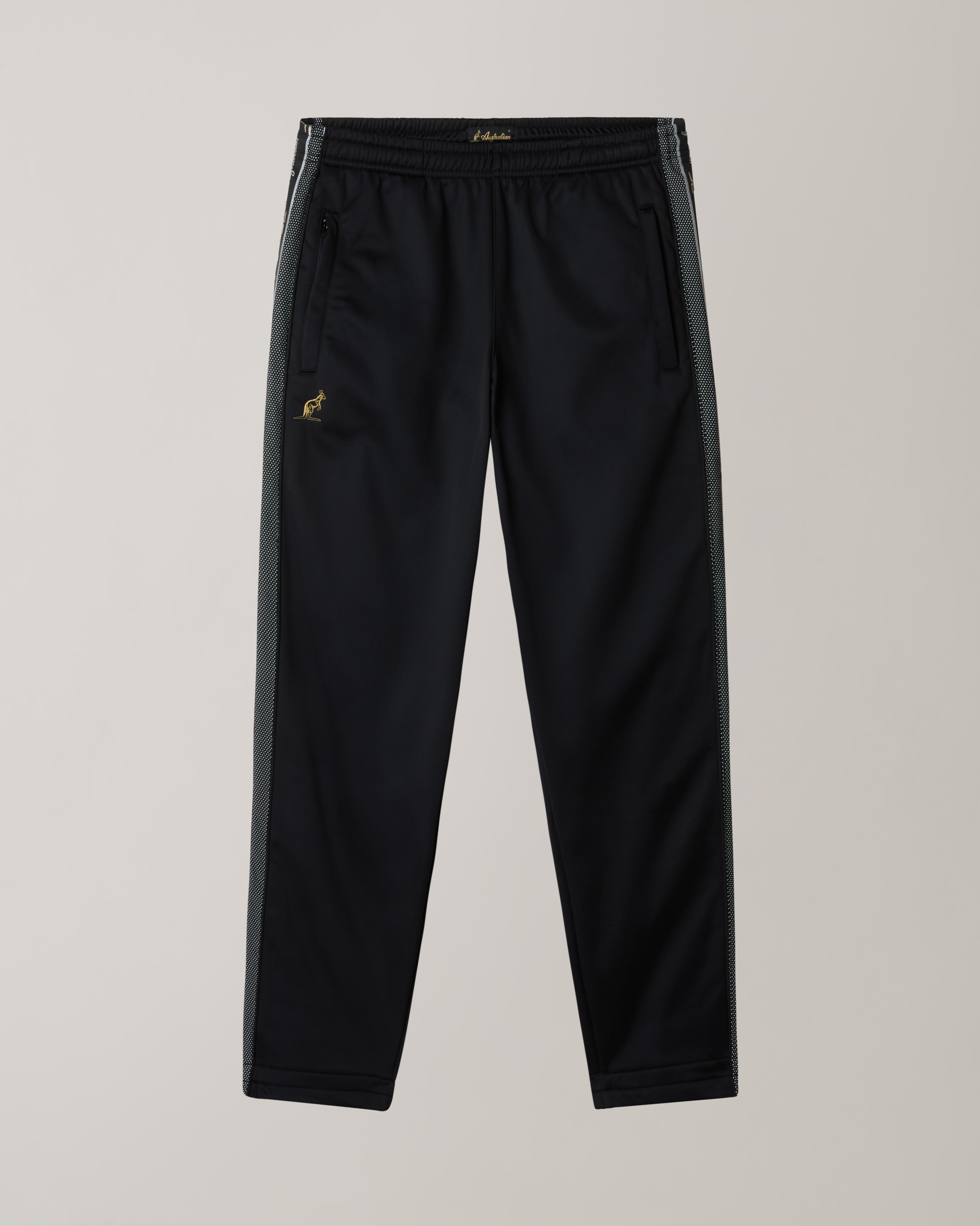 Black Tape Track Pants