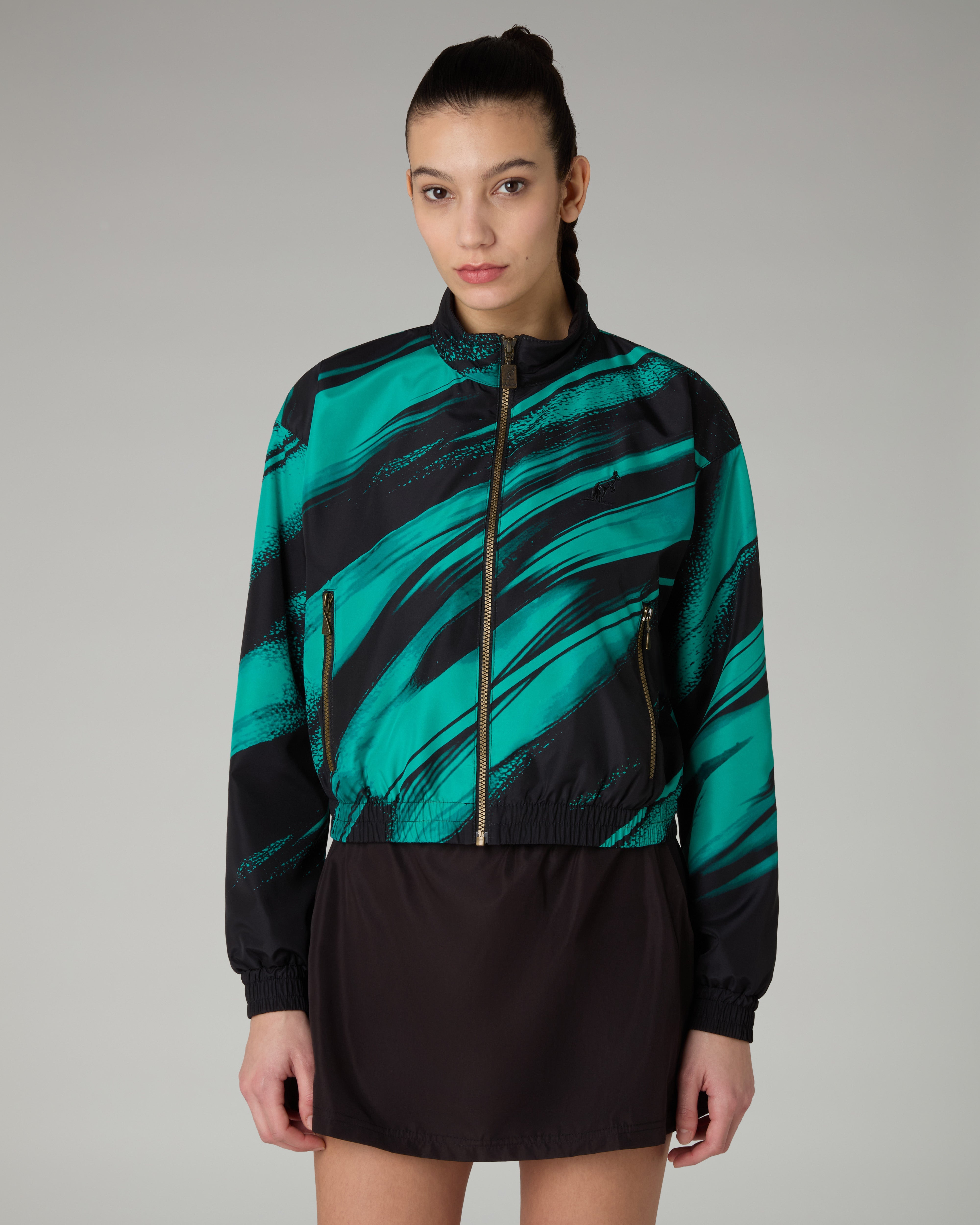 Brush Cropped Track Jacket