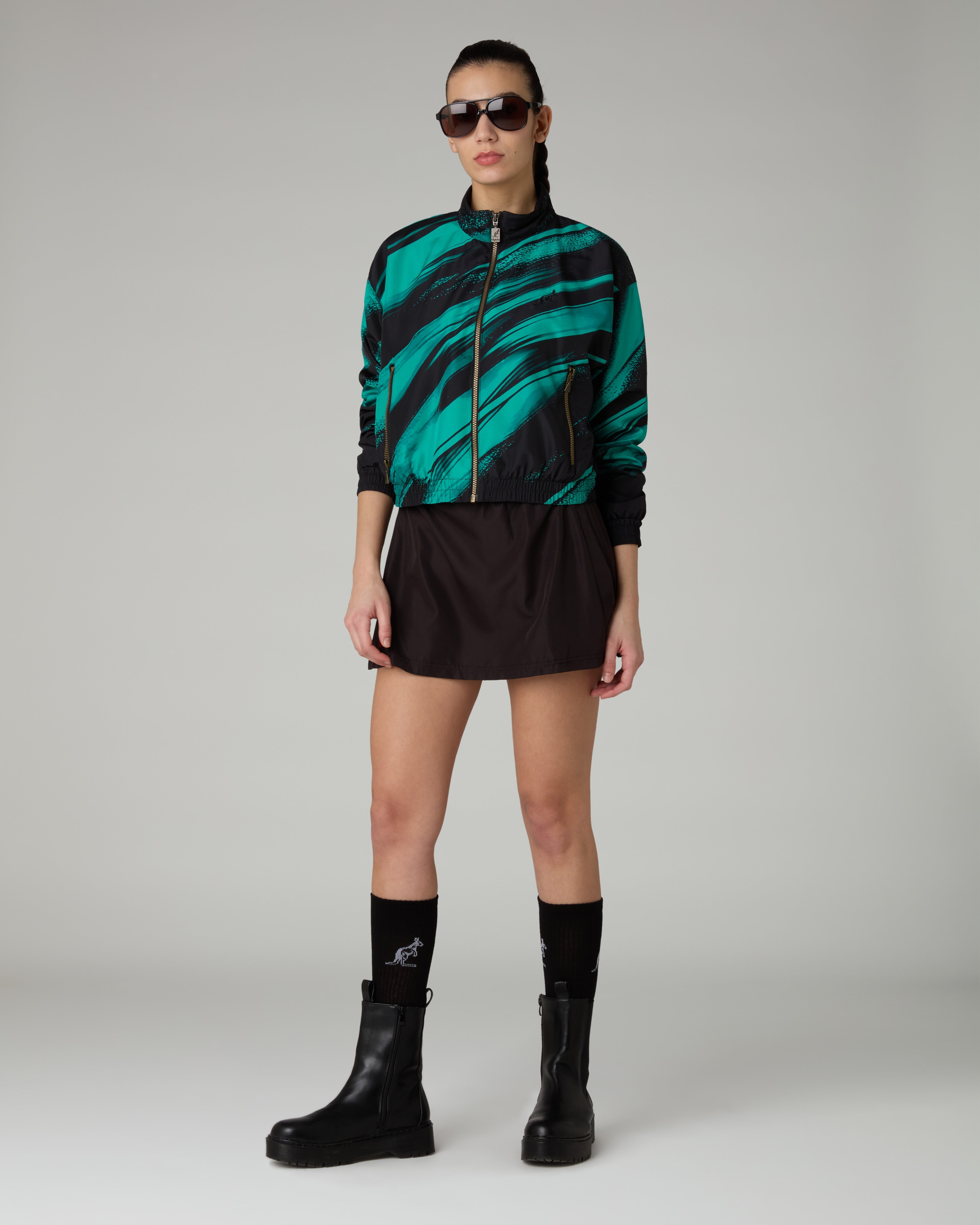 Brush Cropped Track Jacket