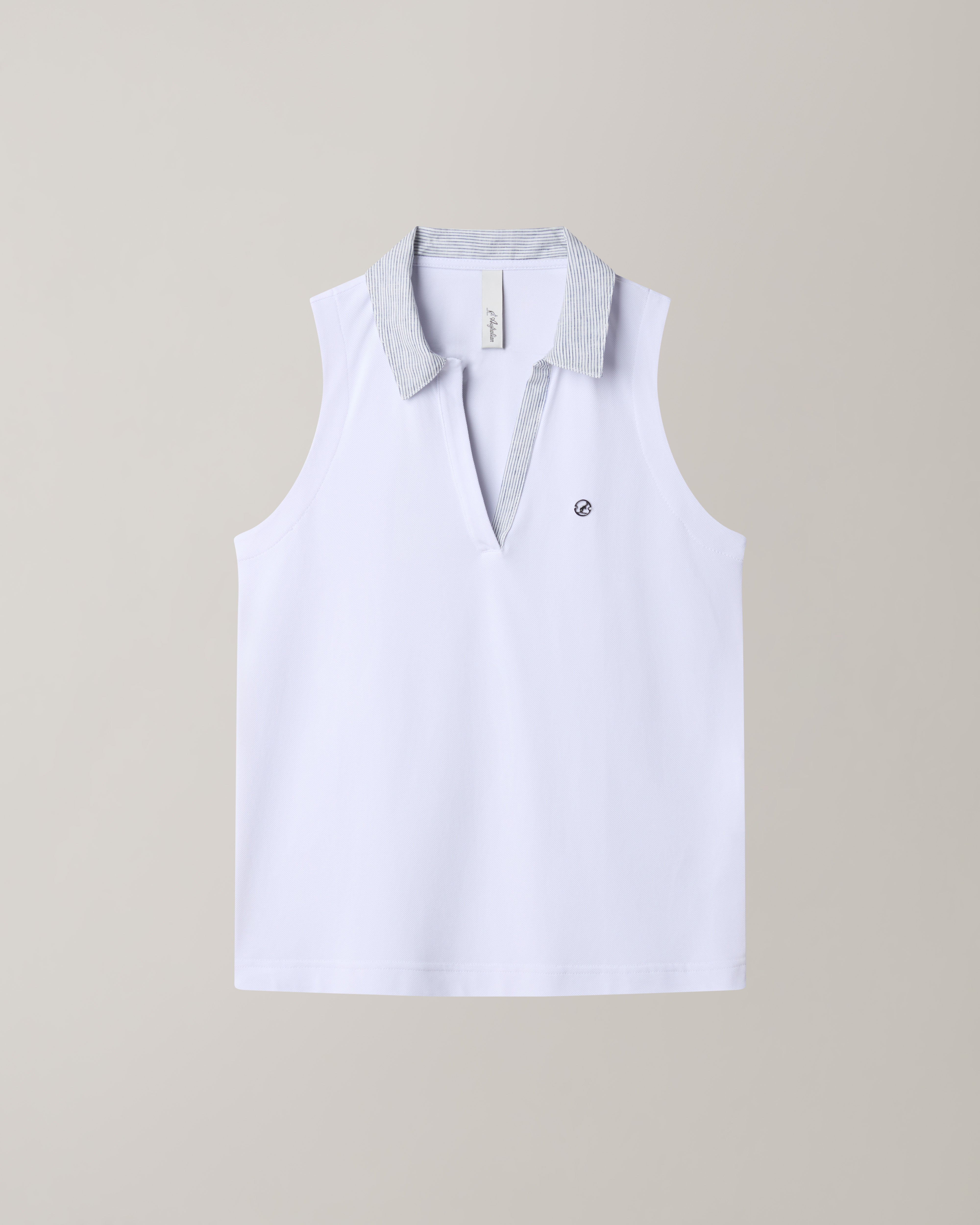 Sleeveless Polo Top