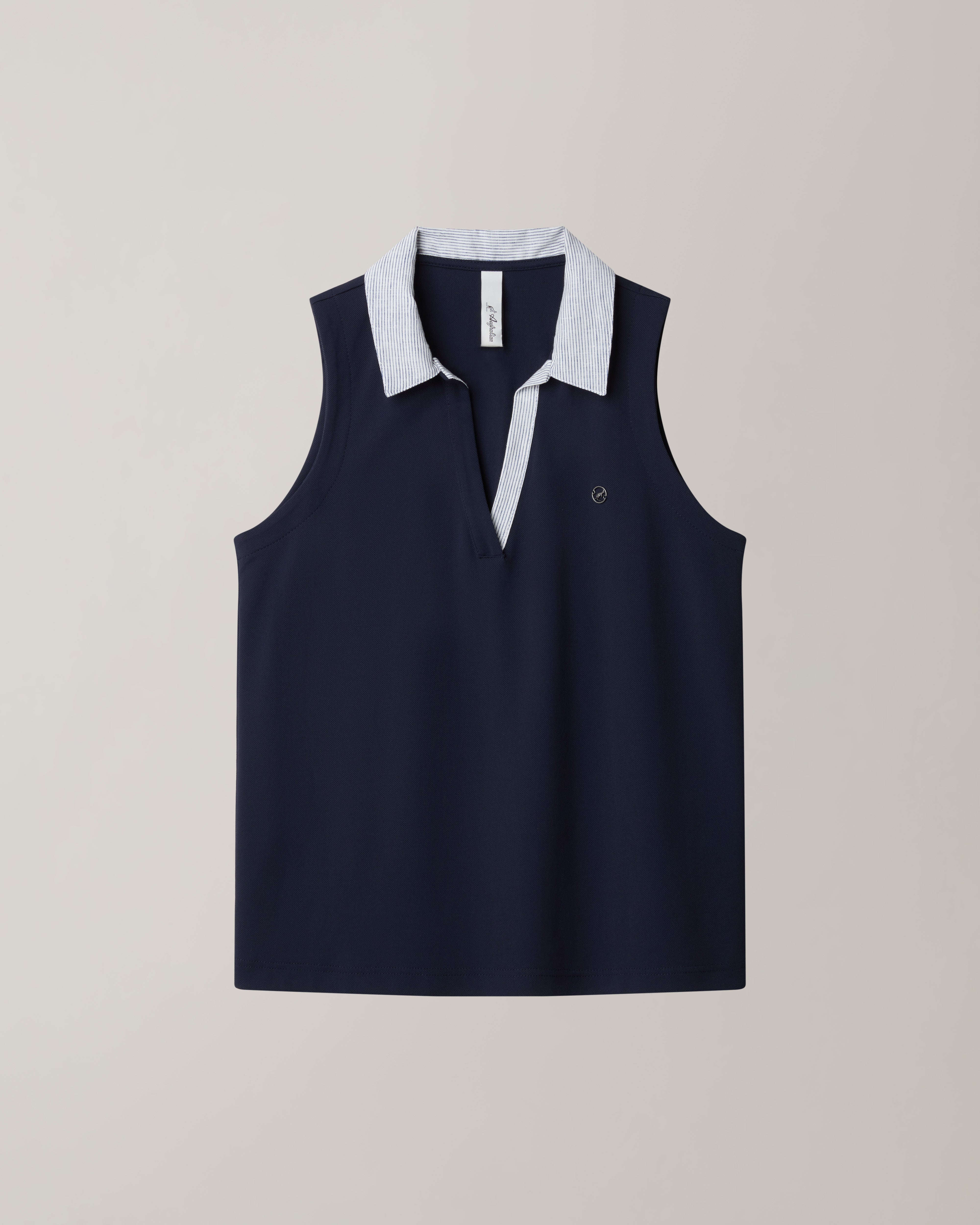 Sleeveless Polo Top