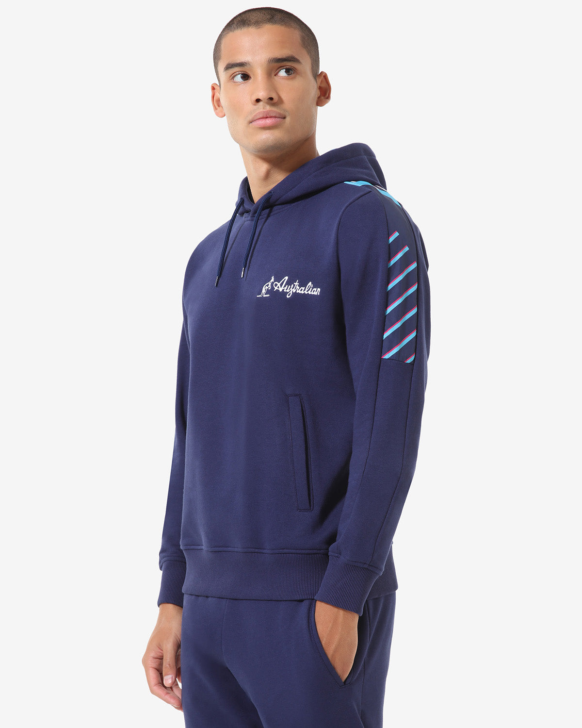 All Over Lines Insert Hoodie: Australian Sportswear